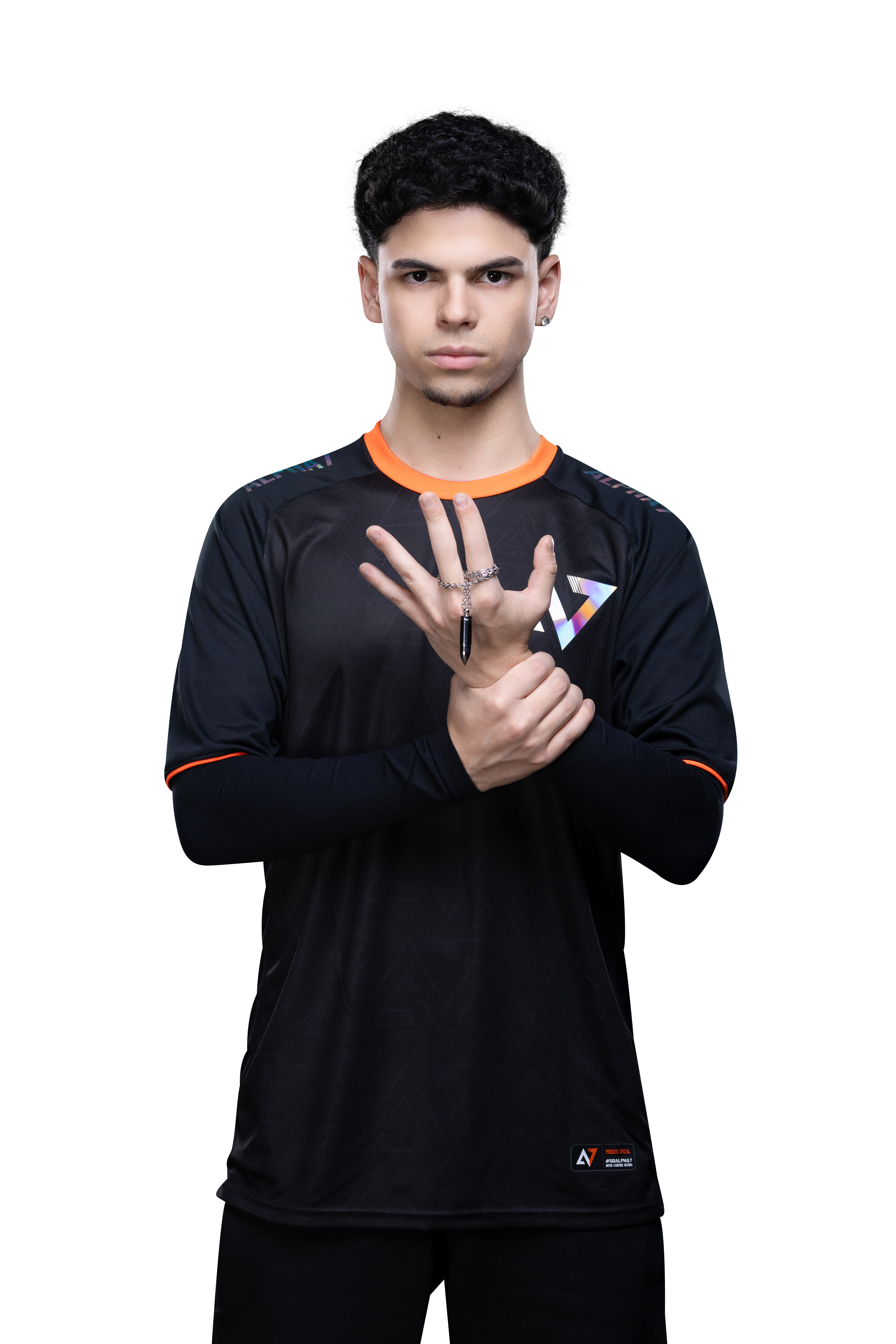 JERSEY OFICIAL ALPHA7 2025 - BLACK (sem patrocínio)