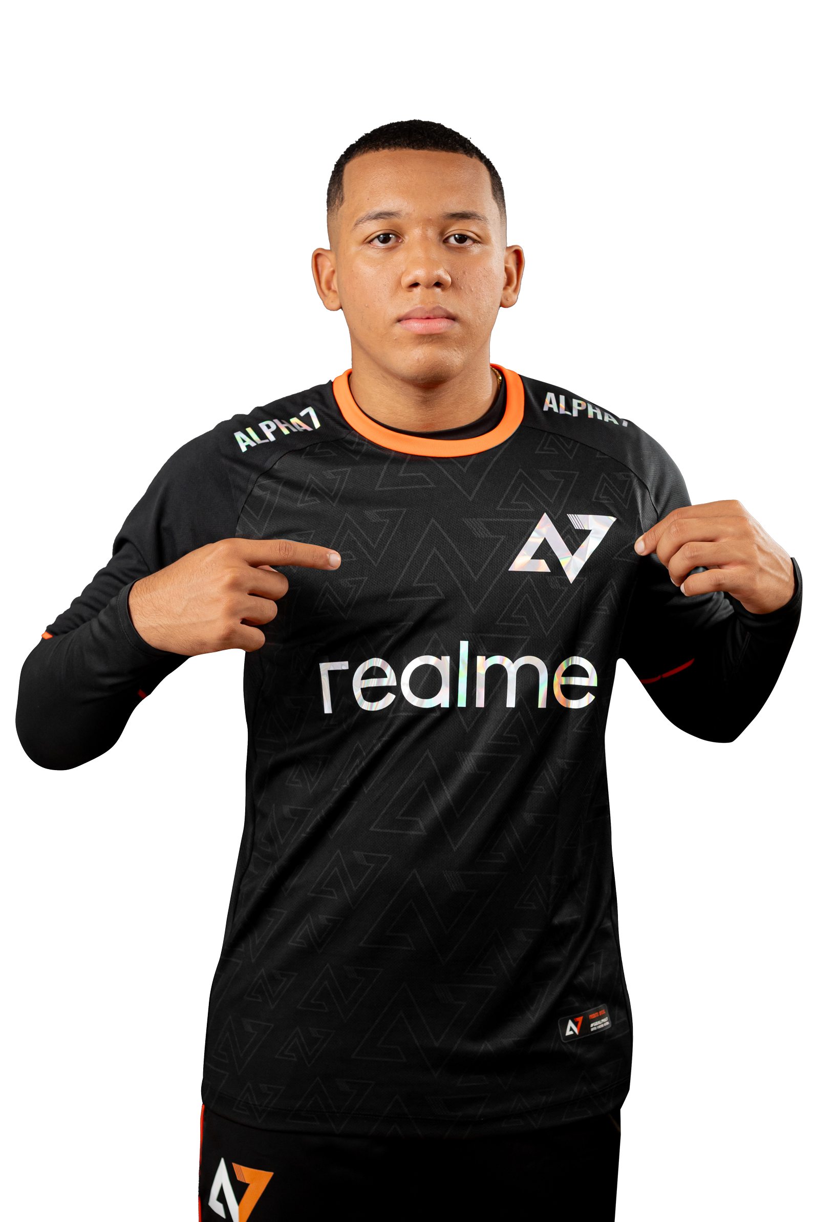 JERSEY OFICIAL ALPHA7 2025 - BLACK (com patrocínio)